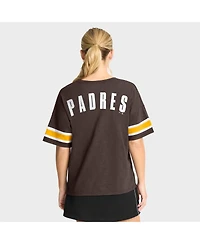 Fanatics Women's Brown San Diego Padres Curl Route T-Shirt