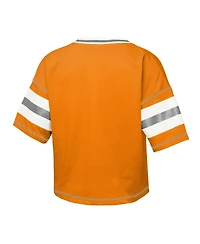 Outerstuff Big Girls Tennessee Orange Volunteers Gridiron Jersey V-Neck T-Shirt