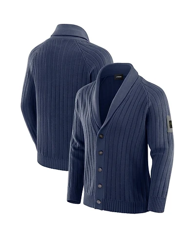 J. Palmer Men's Navy Seattle Seahawks the Playmaker Cardigan Raglan Sweater