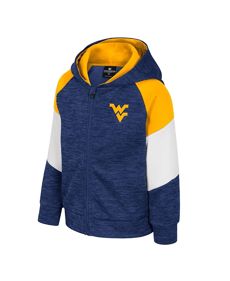 Colosseum Toddler Navy West Virginia Mountaineers Spirit Hollow Full-Zip Hoodie