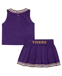 Colosseum Girls Toddler 2-Piece Purple Lsu Tigers Lollipop Park Cheer Set