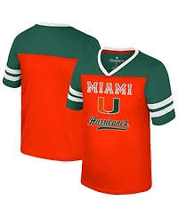 Colosseum Big Girls Orange Miami Hurricanes Princess Bubblegum Bling T-Shirt