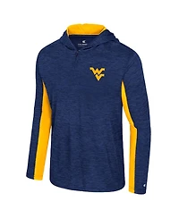 Colosseum Men's Navy West Virginia Mountaineers Always Sunny Quarter-Zip Hoodie