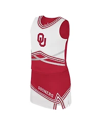 Colosseum Big Girls 2-Piece Crimson Oklahoma Sooners Lollipop Park Cheer Set