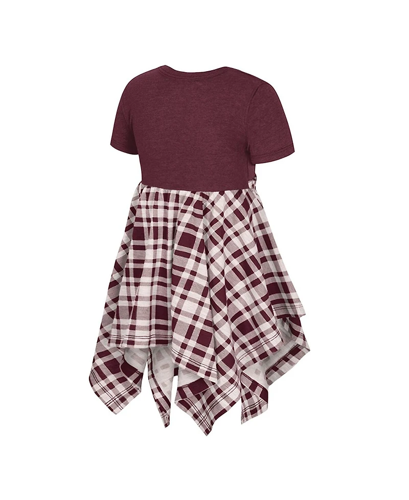 Colosseum Girls Toddler Maroon Texas A&M Aggies Marceline Plaid Dress