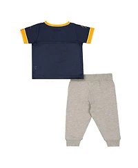 Colosseum Baby Boys and Girls Newborn 2-Piece West Virginia Mountaineers Nothing but the Hits Football Set