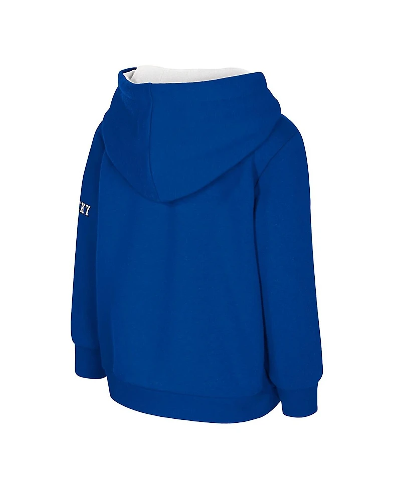 Colosseum Toddler Royal Kentucky Wildcats Big Logo Volume Fleece Pullover Hoodie