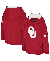 Colosseum Toddler Crimson Oklahoma Sooners Big Logo Volume Fleece Pullover Hoodie