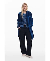 Desigual Women's Checkered cape scarf