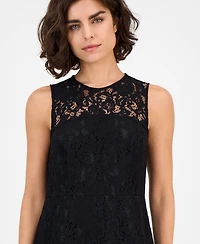 Anne Klein Women's Round-Neck Tiered Lace Midi Dress