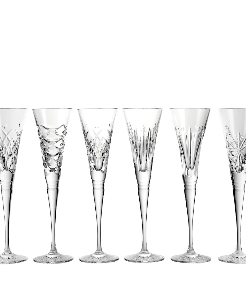 Waterford Winter Wonders Clear Flutes, Set of 6