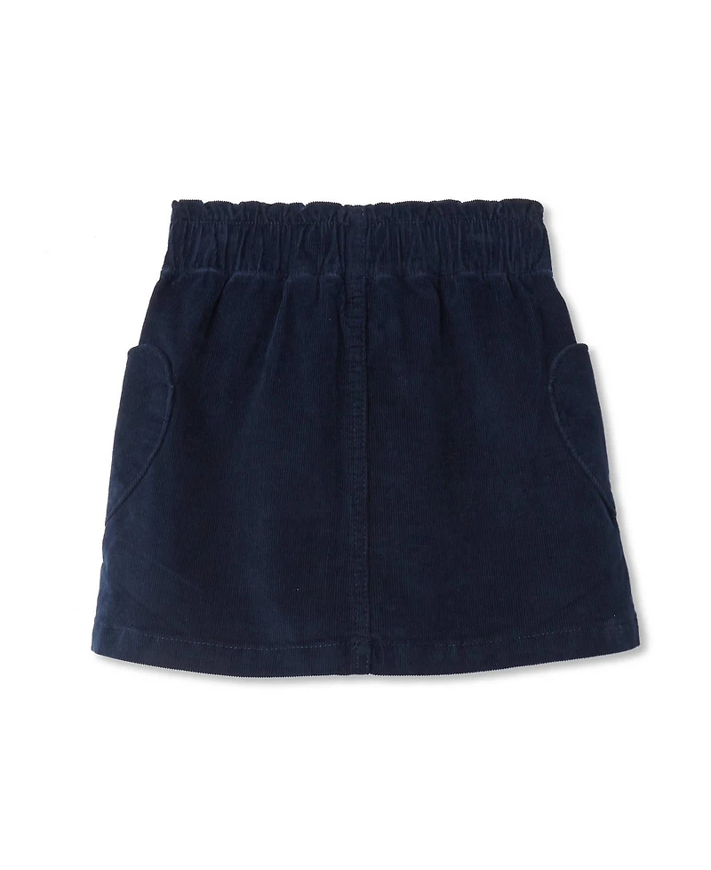 Lands' End Girls Corduroy Skirt with Heart Pockets