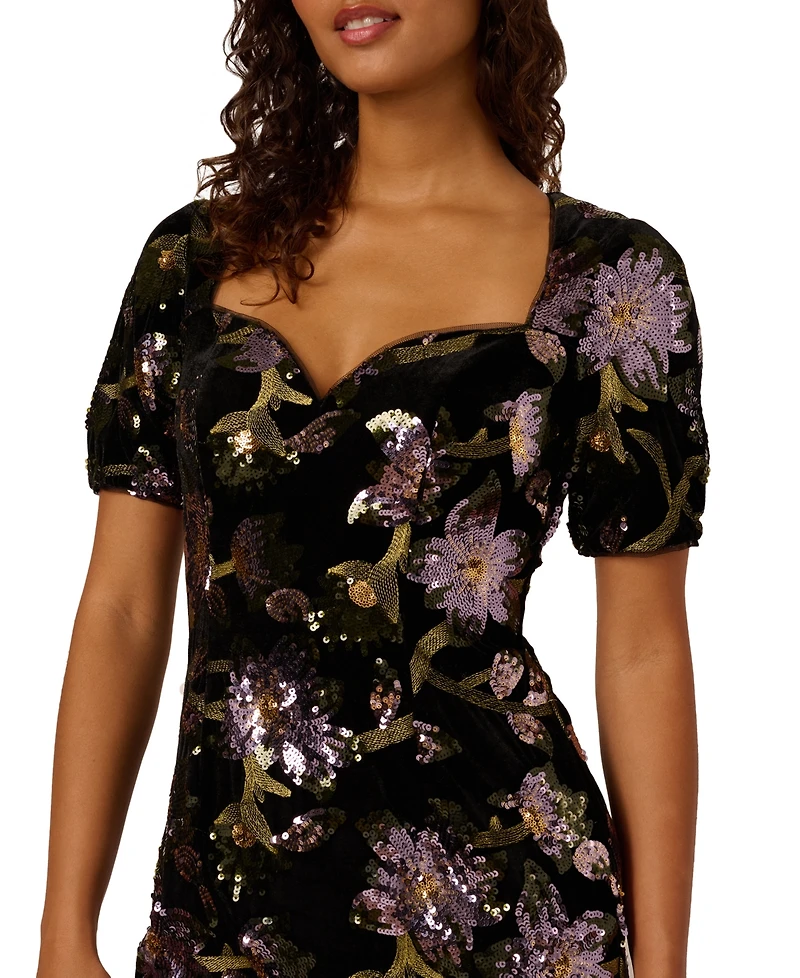 Adrianna Papell Plus Sweetheart Neck Sheath Dress