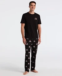 Perry Ellis Portfolio Men's Deluxe Touch Snow Day Print Pajama Pants
