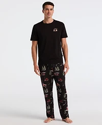 Perry Ellis Portfolio Men's Deluxe Touch Snow Day Print Pajama Pants