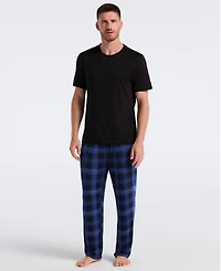 Perry Ellis Portfolio Men's Deluxe Touch Plaid Print Pajama Pants
