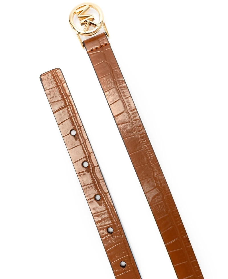 Michael Kors Logo Skinny Leather Belt