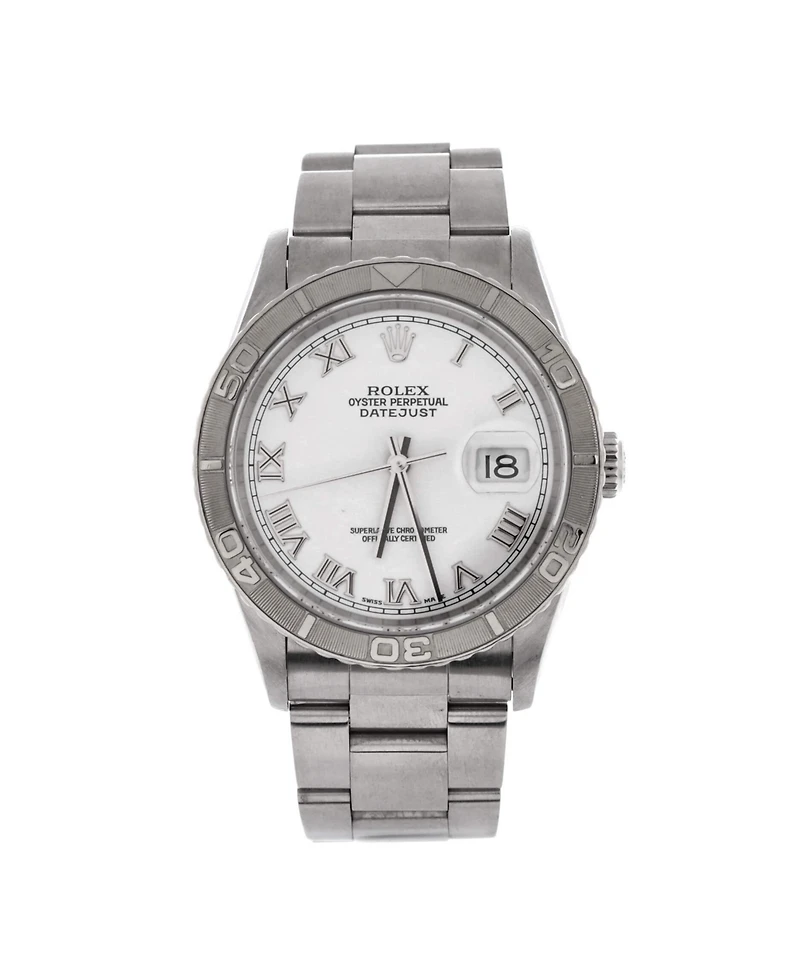Pre-Owned Rolex Oyster Perpetual Datejust Turn-o-Graph Automatic Watch in Stainless Steel and White Gold 36mm