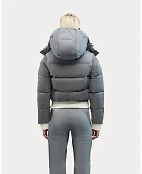 Alpenhaus Women's Pariset Cropped Puffer Bomber with Detachable Sleeves