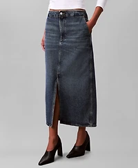 Calvin Klein Jeans Women's Denim Maxi Carpenter Skirt