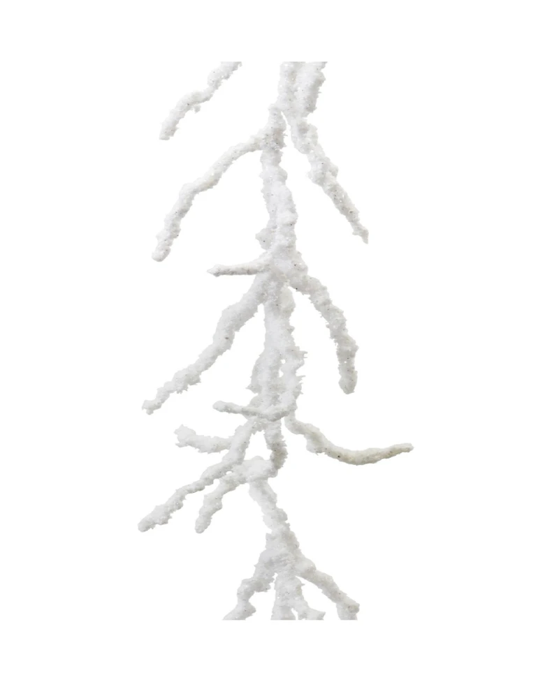 Set of 2 Flocked Twig Garlands for Elegant Winter Decor