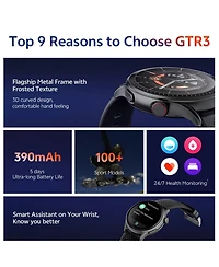 Sugift Smart Watch with 1.67" Amoled Display, Bluetooth Calling, Wellness Tracking, 100+ Sports Modes, Bonus Leather Strap Included