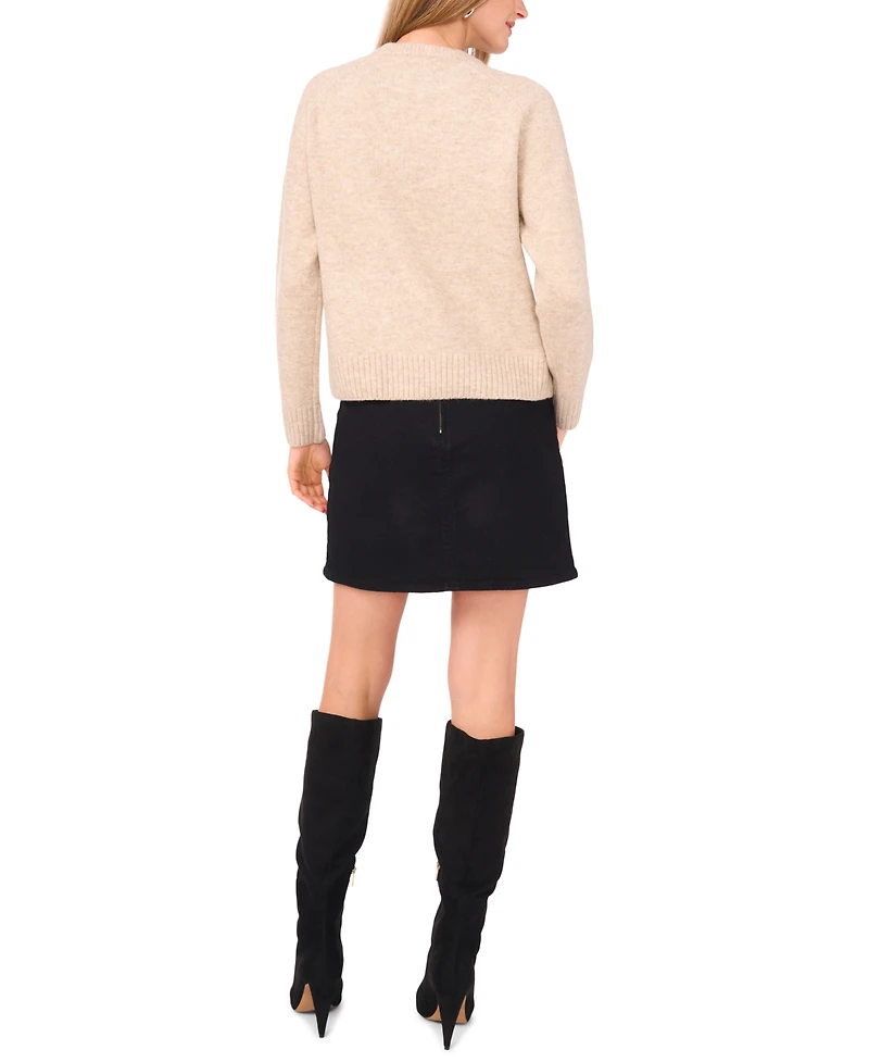 Vince Camuto Women's Embellished Detail Long Sleeve Sweater
