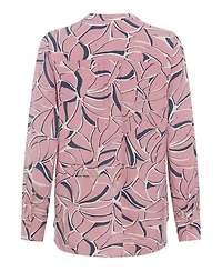 Olsen Women's Graphic Leaf Print Tunic Shirt