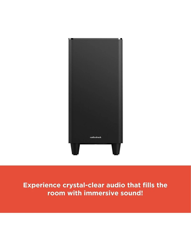 RadioShack 150W Bluetooth 5.0 Audio Sound Bar with Wireless Subwoofer and Fm Radio For High Quality Sound 4001949