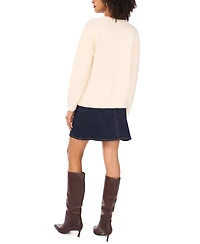 Vince Camuto Women's Leopard Print Long Sleeve Sweater