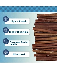 Country Living 6" Bully Sticks for Dogs – Standard – 10 Count Bag – All-Natural, Single-Ingredient, Long-Lasting Dog Chews – High-Protein, Grain-Free,