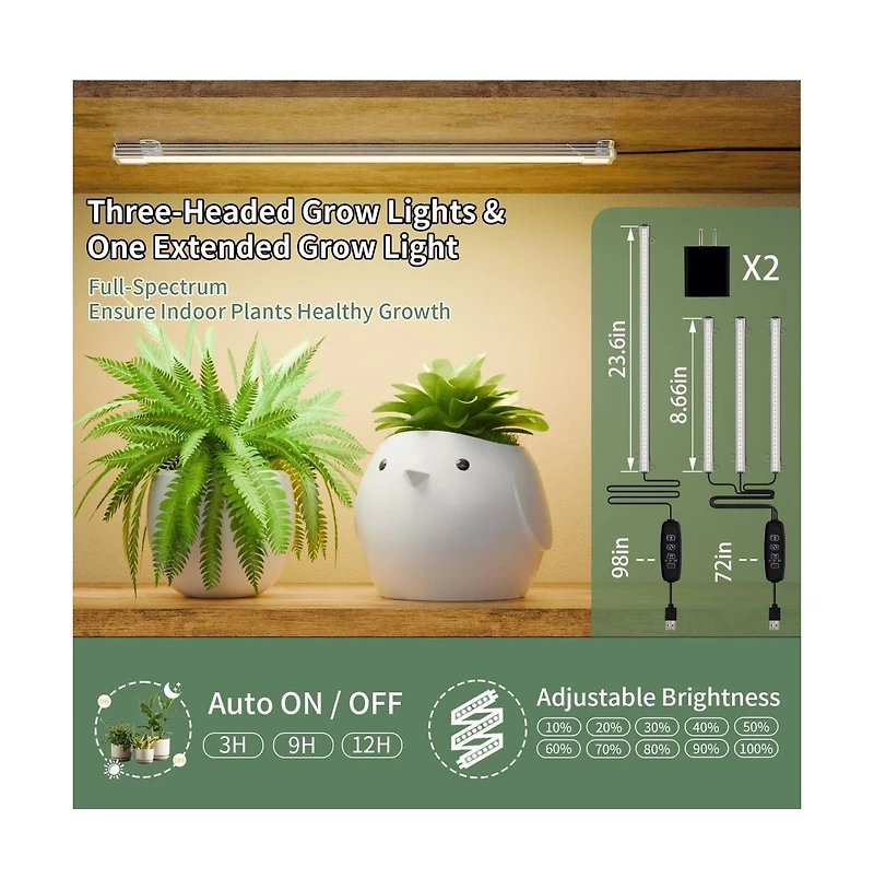 Chic Crate 71 Indoor Plant Stand with Grow Light 8 AeTier Heavy AeDuty Metal Shelf for Living Room, Balcony & Garden