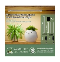 Chic Crate 71 Indoor Plant Stand with Grow Light 8 AeTier Heavy AeDuty Metal Shelf for Living Room, Balcony & Garden