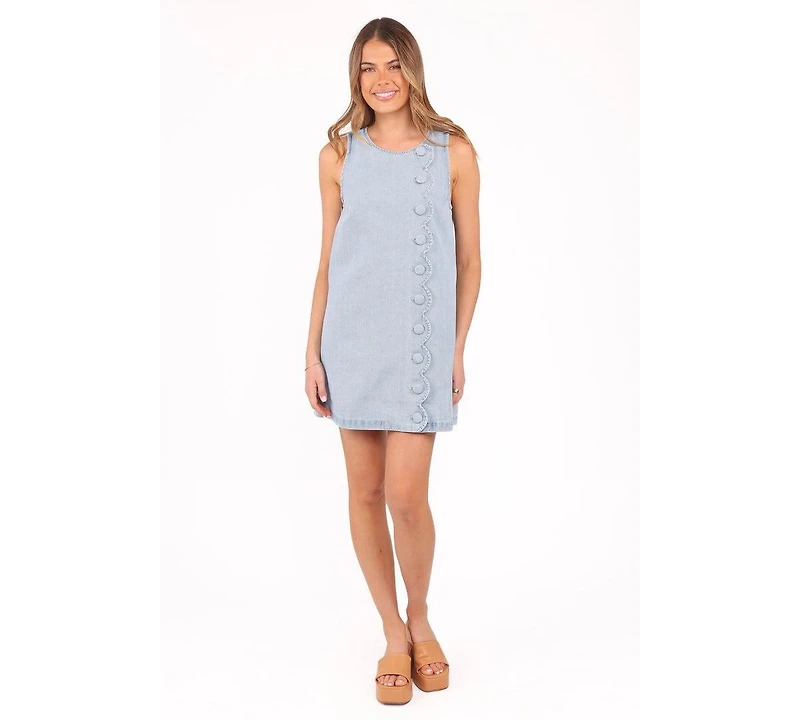 Petal and Pup Women's Sloane Mini Dress - Light Denim