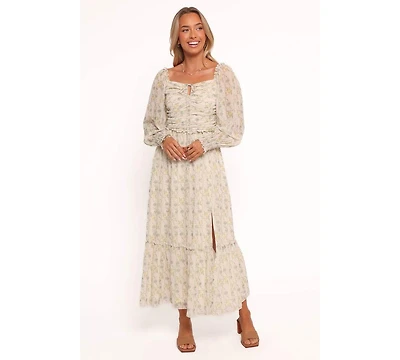 Petal and Pup Women's Keziah Long Sleeve Maxi Dress - Yellow Floral