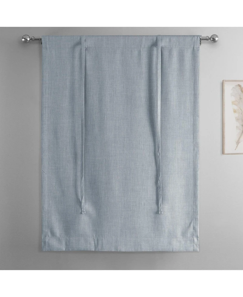 Half Price Drapes Faux Linen Room Darkening Tie-Up Window Shade