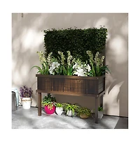 Chic Crate Outsunny Raised Garden Bed with Trellis