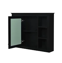 Chic Crate-Tall Bathroom Storage Cabinet Freestanding Cabinet w/ 2 Different-Size Drawers & Adj. Shelf | Mdf Painted Finish | White