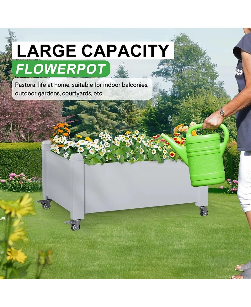 Chic Crate Soltanica Raised Garden Bed with Wheels
