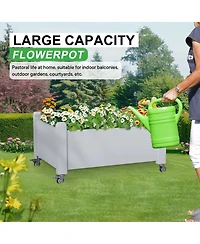 Chic Crate Soltanica Raised Garden Bed with Wheels