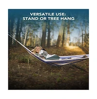 Heavy-Duty Steel Stand Double Hammock: Portable, Easy Assembly