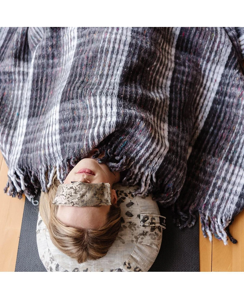 Hugger Plaid Yoga Blanket