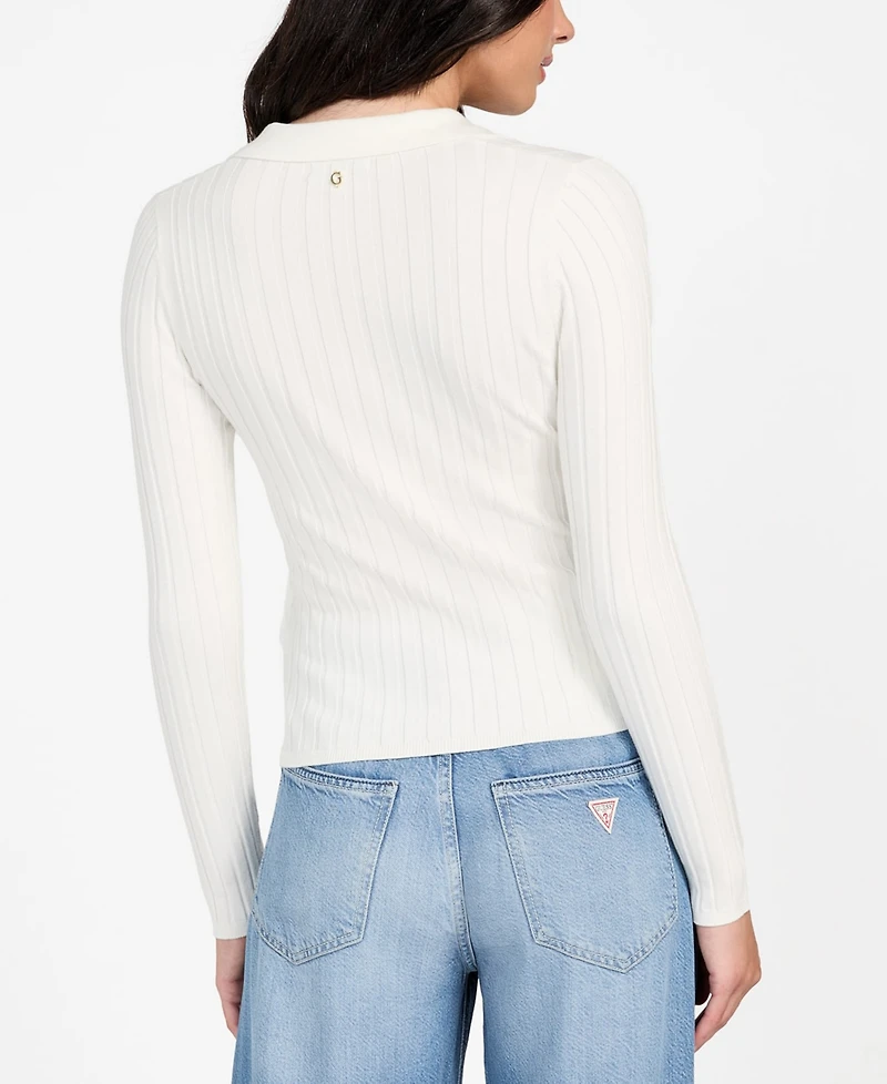 Guess Women's Long Sleeve Ribbed Miranda Sweater