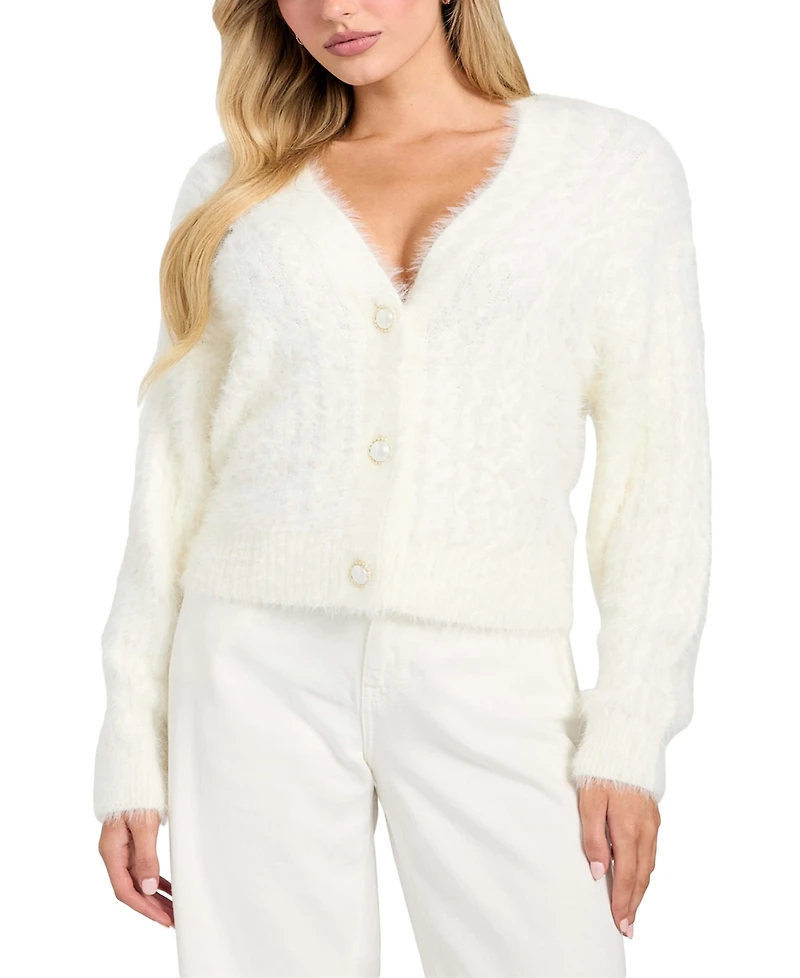 Guess Women's Long Sleeve Cardigan Sweater