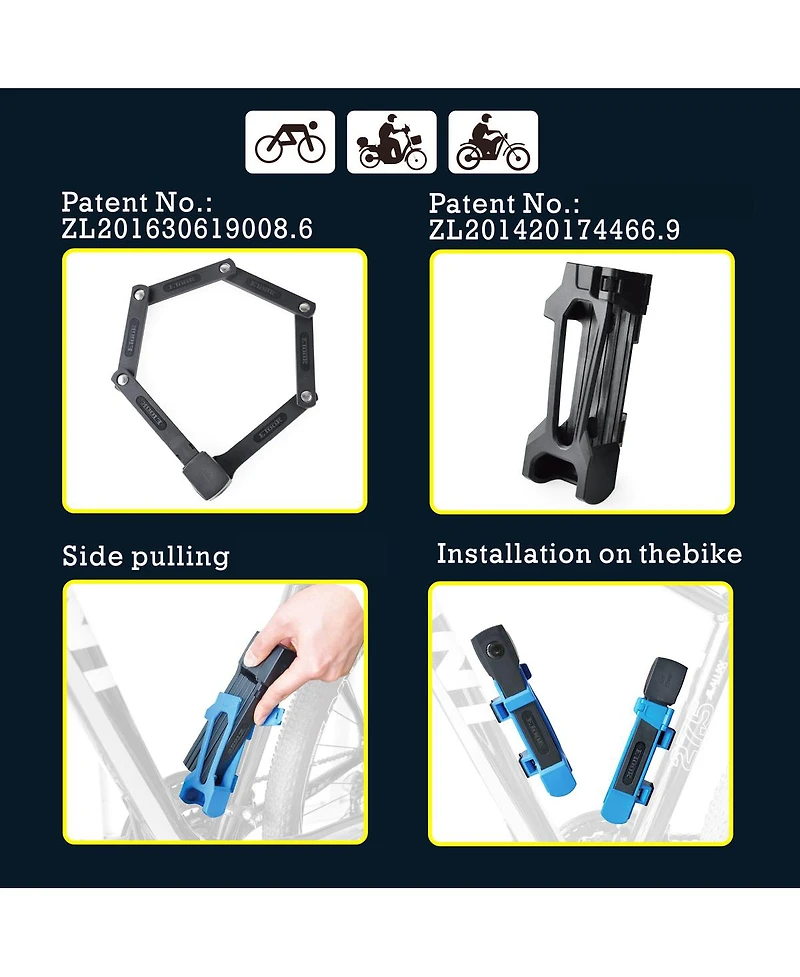 Foldable Lock for Nakto ebikes