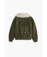 Desigual Girls's Fur collar bomber jacket
