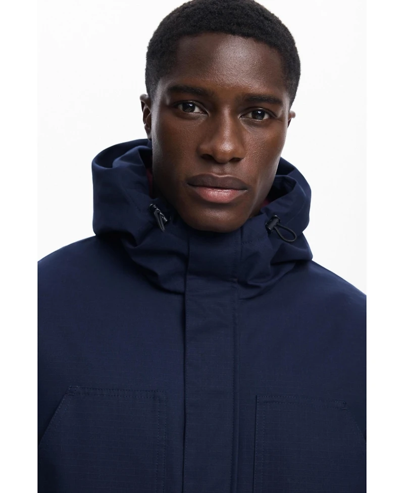 Desigual Men's Two-tone parka with hood