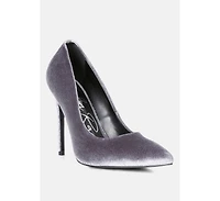 Janessa Velvet Stiletto Heel Pumps Women
