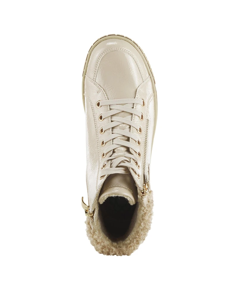 Spring Step Alps Water Resistant Boots with Sherpa Lining and Lace-Up Detail