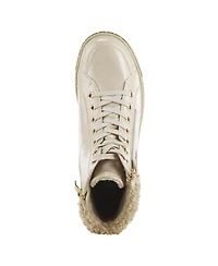 Spring Step Alps Water Resistant Boots with Sherpa Lining and Lace-Up Detail